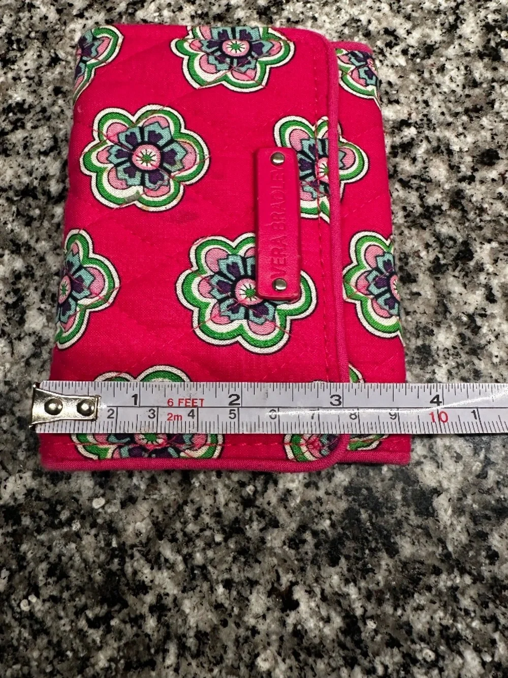 Vera Bradley Petite Trifold Wallet ~ Pink Swirls Flowers - Picture 7 of 8